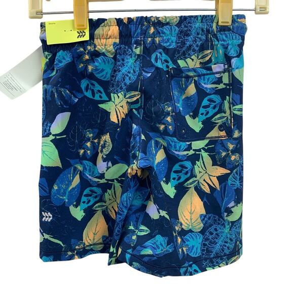New All In Motion Boys Small (6/7)Tropical Floral UPF 50+ Unlined Swim Trunks - Picture 2 of 3